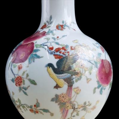 BÌNH CỦ TỎI HỌA TIẾT CÂY LỰU VÀ ĐÔI CHIM
